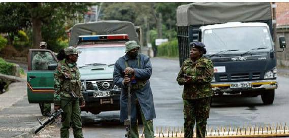 Kenya Army Guiding Streets